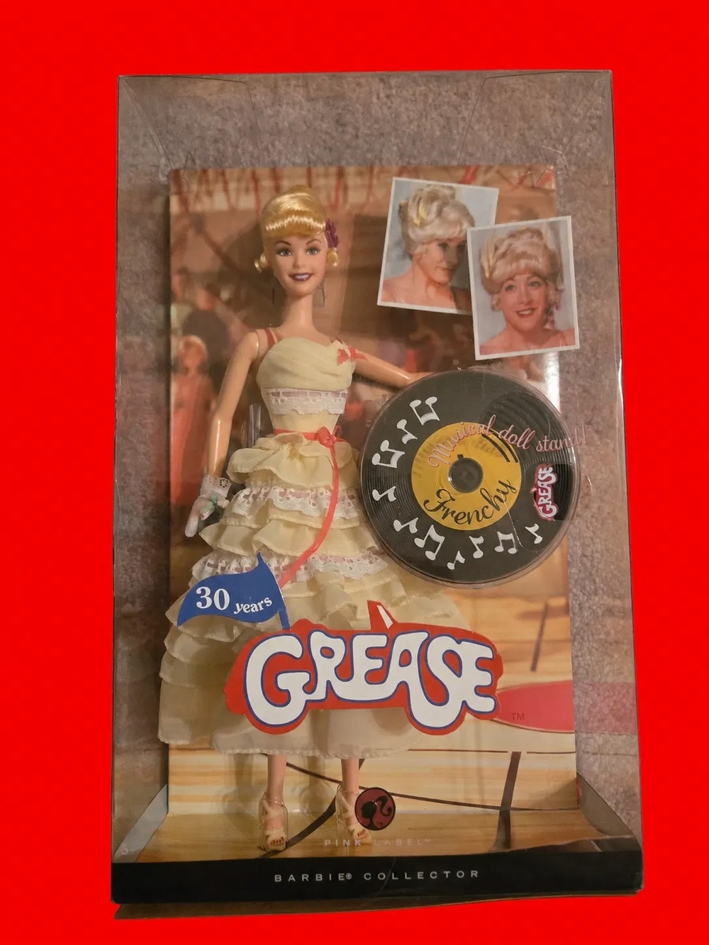 Barbie-Frenchy Grease Collector Doll in Pale Yellow Ruffled Dress